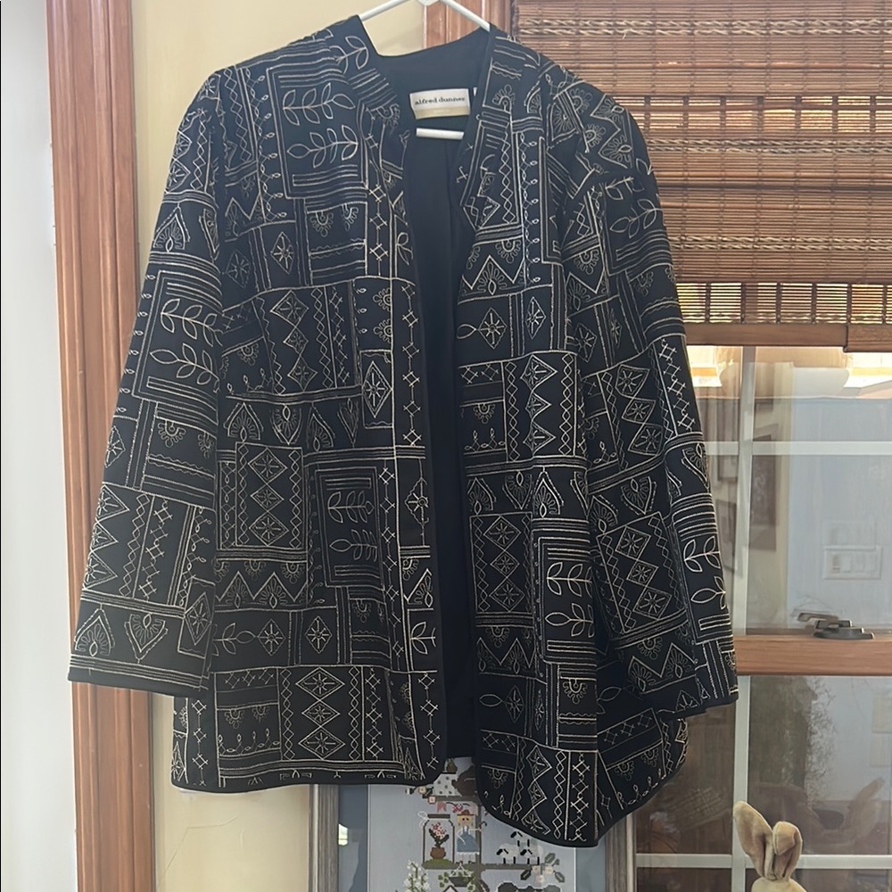 Black and White Patterned Alfred Dunner Jacket